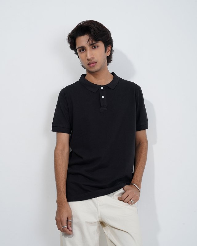 Premium Black Polo Shirt - Image 3