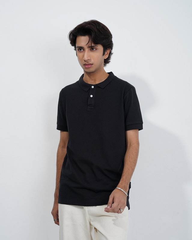 Premium Black Polo Shirt - Image 2