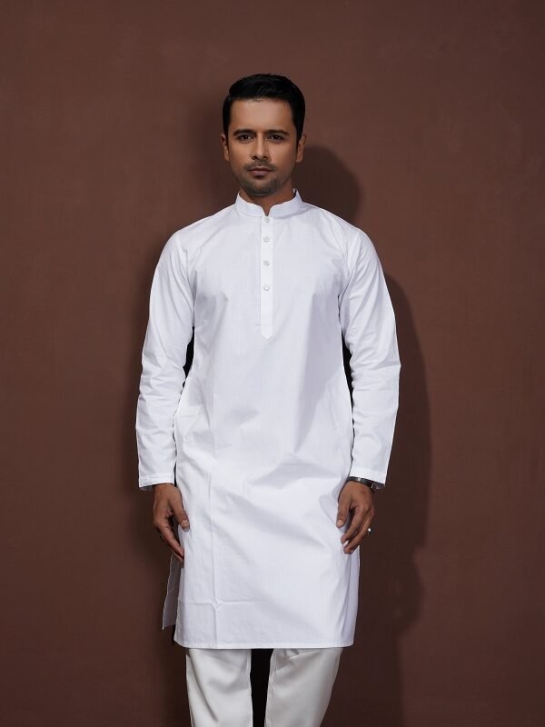 Premium White Stripe Panjabi