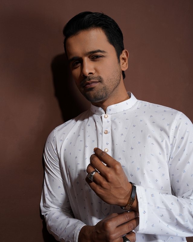 White Floral Panjabi - Image 2