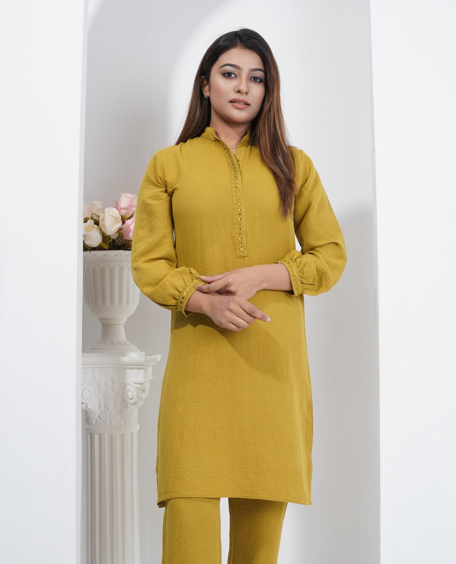 Mustard Minimal Co-Ord-Dress