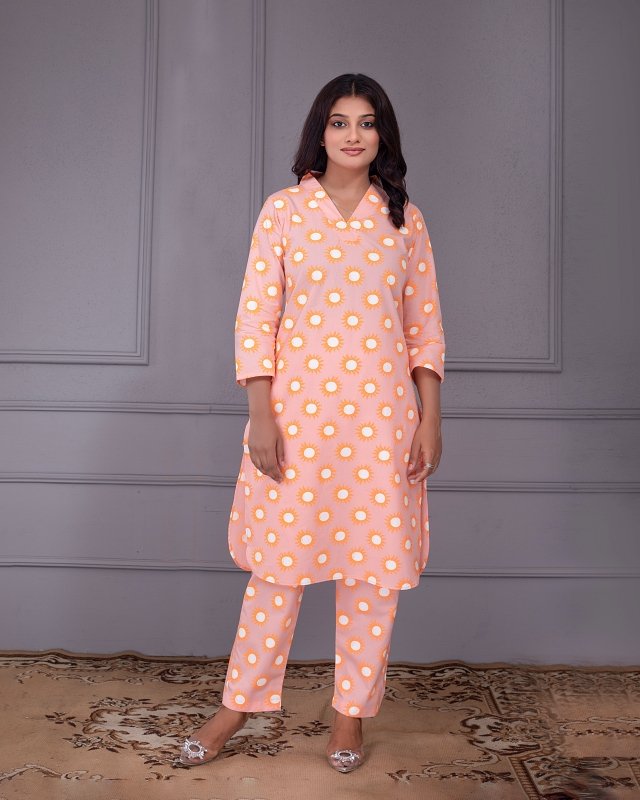 Sunburst Peach Co-Ord Dress - Image 5