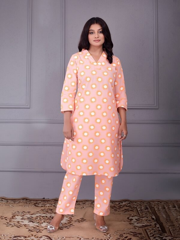 Alternative view of Sunburst Peach Co-Ord Dress