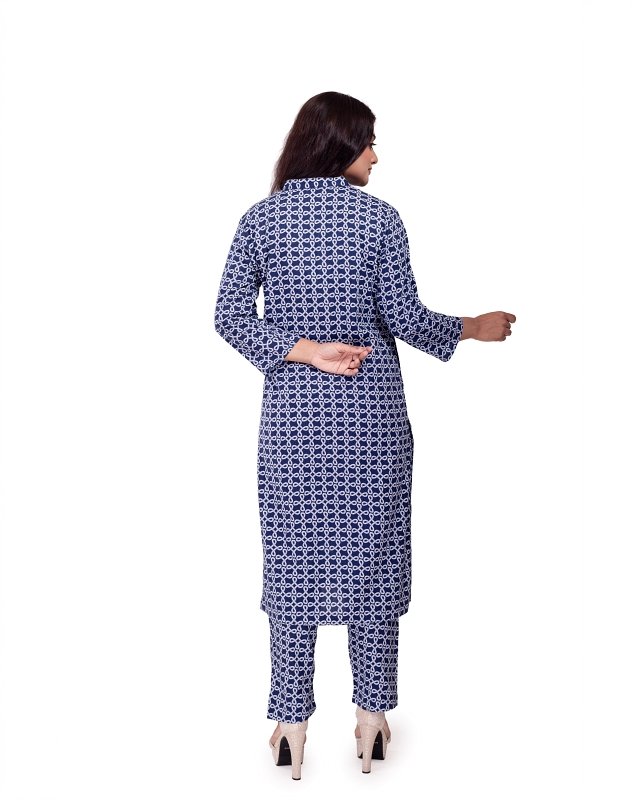 Navy Knot Co-Ord Dress - Image 6