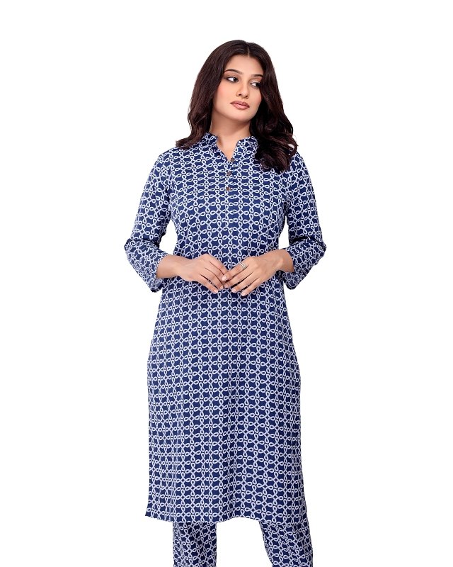Navy Knot Co-Ord Dress - Image 5