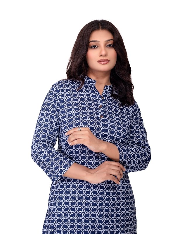 Navy Knot Co-Ord Dress - Image 3