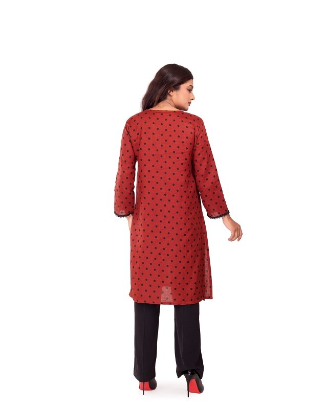 Crimson Dot Kurti - Image 6