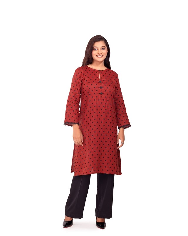 Crimson Dot Kurti - Image 4