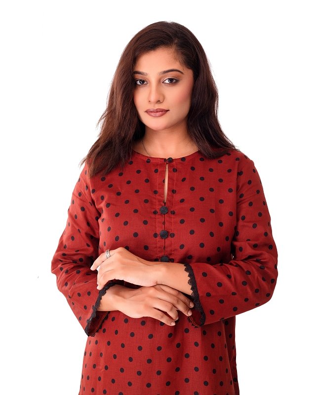 Crimson Dot Kurti - Image 3