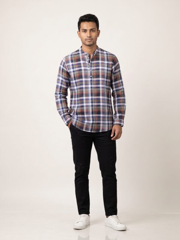 Heritage Check Band Collar Shirt