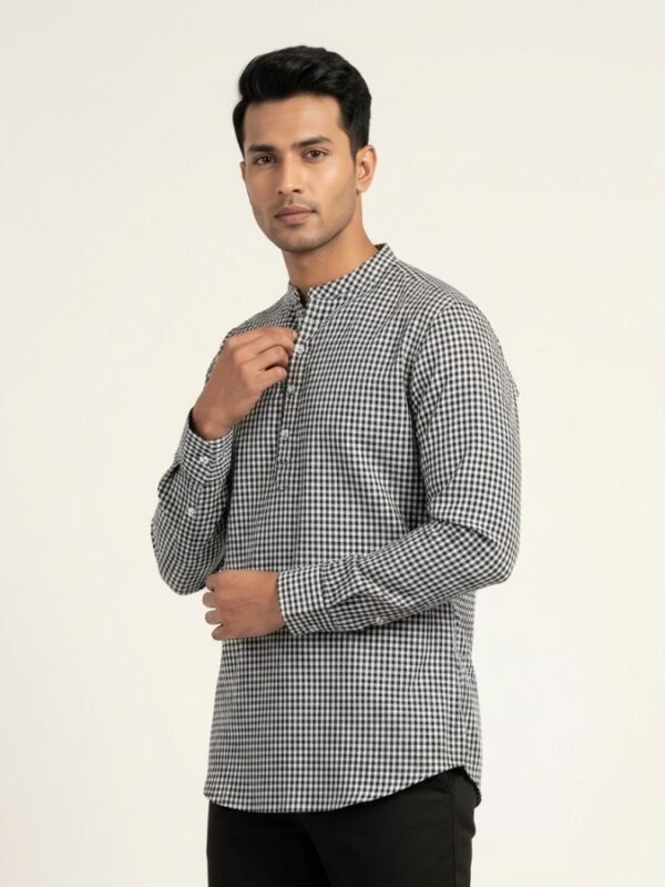 Alternative view of Metro Check Band Collar Shirt